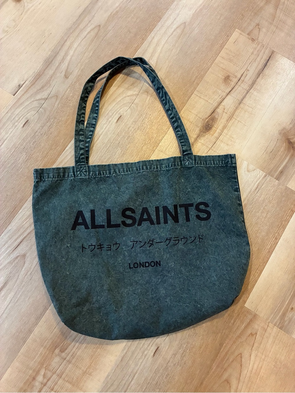 AllSaints Tote Bag Underground London All Saints Logo Cotton Shopper